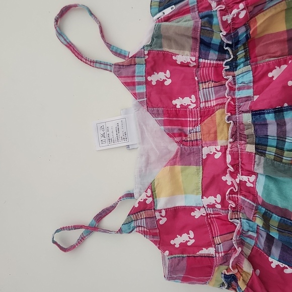 Disney Disneyland Pink Patchwork Summer Dress Medium - Picture 4 of 10